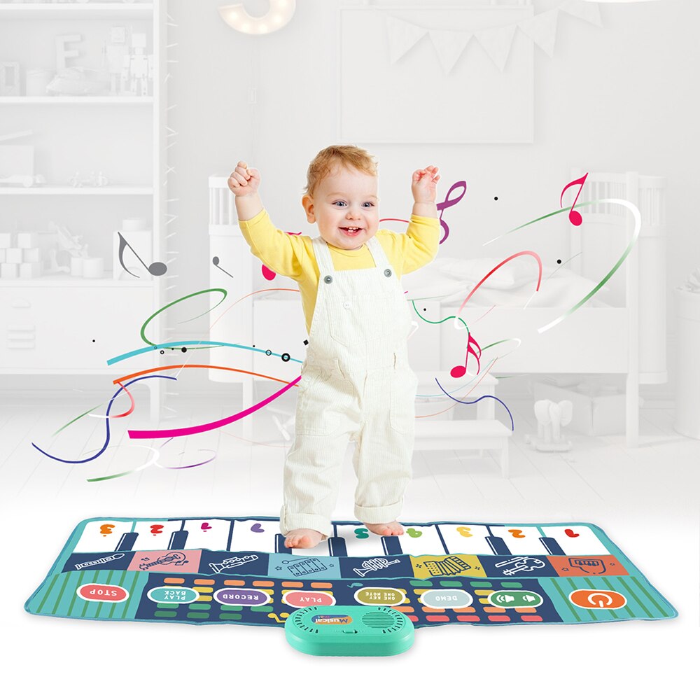 Tapis Musical de grande taille pour bébé, 7 Types, 100x36cm, son d&#39;animal, jeu de musique, Piano, Instrument, jouet, d&#39;éducation préscolaire des enfants