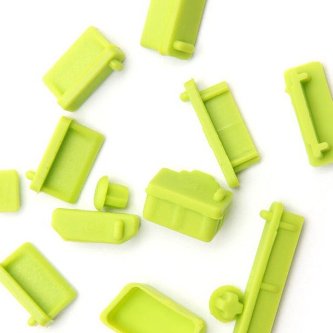 13 sztuk/zestaw silikonowe przeciwkurzowe zatyczka zaślepka uniwersalny pyłoszczelny Port USB interfejs RJ45 pokrywa robić laptopa komputer stancjonarny akcesoria: zielony