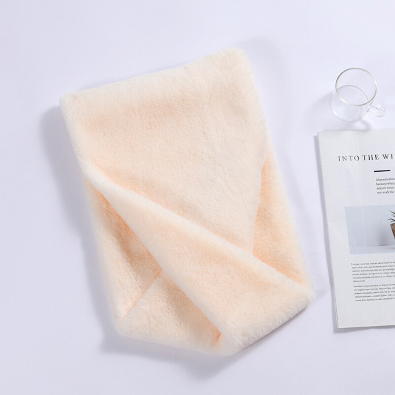 Effen dames wintersjaal korte nepbontkraag snood infinity sjaals halsdoeken ringvormige sjaals voor dames: C6