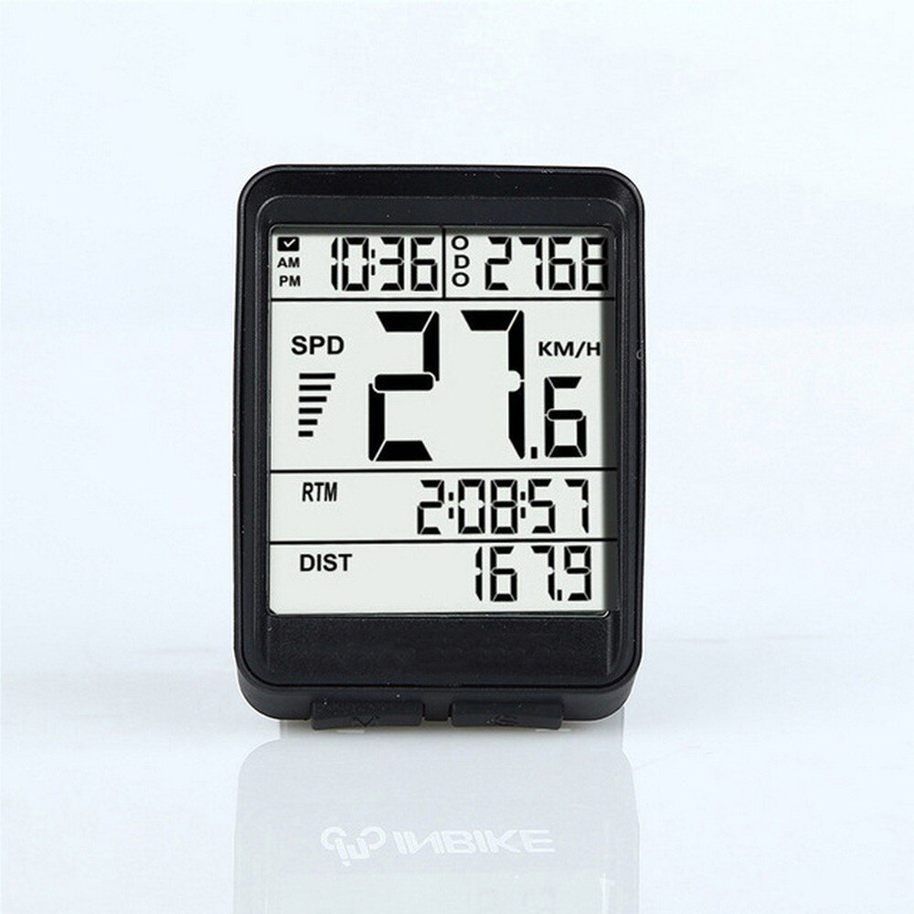 INBIKE 2.1inch Bike Wireless Computer Waterproof MTB Bicycle Speedometer Odometer Cycling Stopwatch Bike LCD Backlight Computer: White light