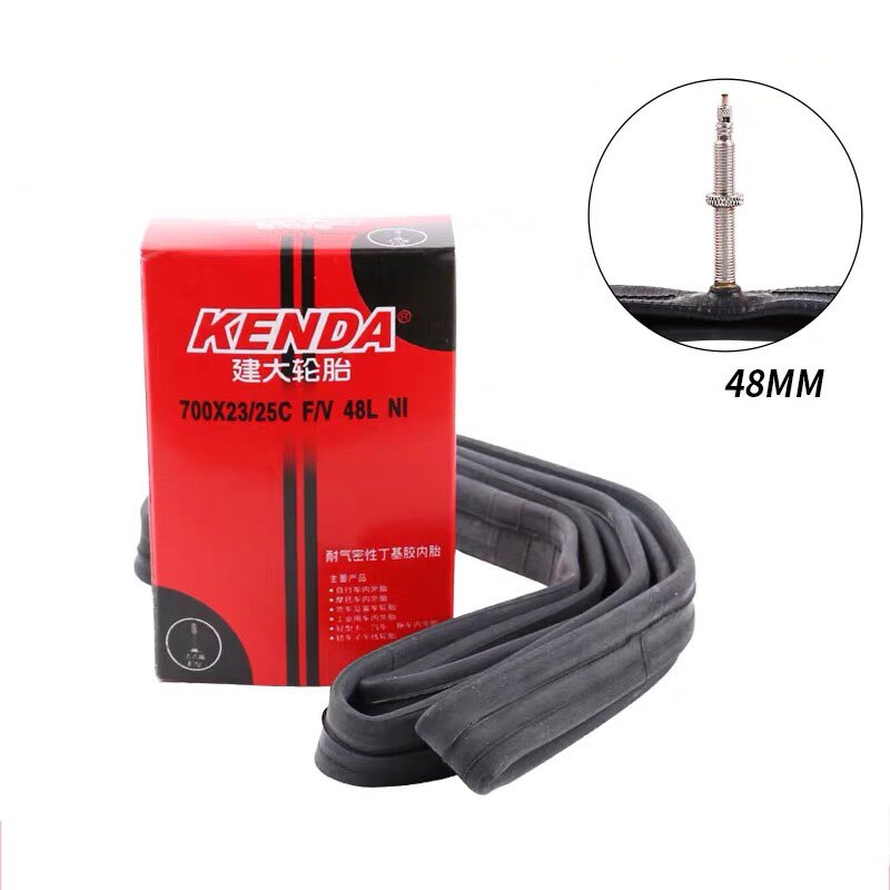 KENDA 700 × 18/23C 700 × 25/28C 700 × 35/43C 700 × 28/32C 32MM 35MM 48MM 60MM 80MMAV FV Route Vélo Chambre À Air: 700x23-25C FV 48mm
