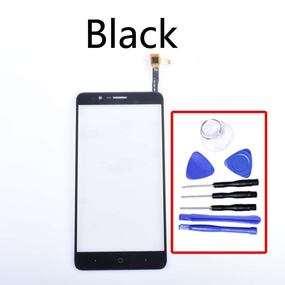 Para ZTE Blade Z Max Z982 pantalla táctil Panel digitalizador de cristal frontal exterior de la pantalla táctil de 6,0 pulgadas: Black-With tool