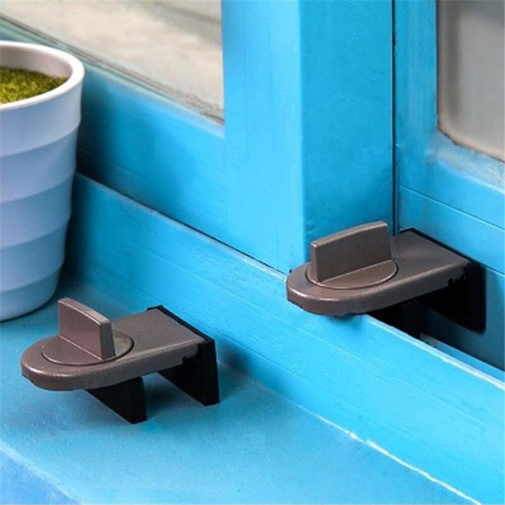 Serratura antifurto finestra porta scorrevole serratura di sicurezza per bambini scorrevole Sash Stopper serrature e cinghie per armadi sicurezza delle porte