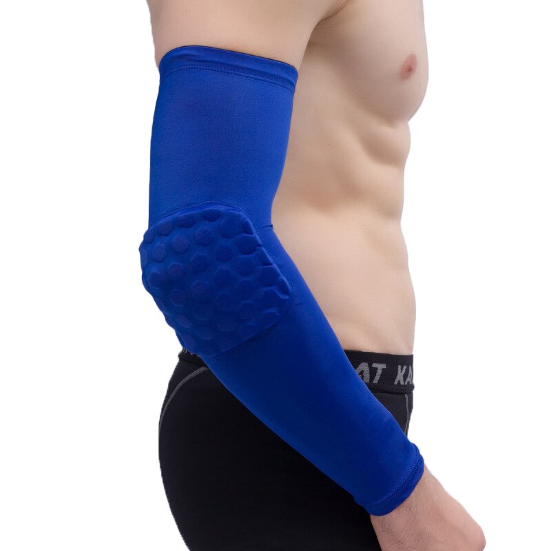 Elastische Waben Ellenbogen Pads Unterstützung Sport Anti-kollision Arm Guard Sleeve Arm Abdeckung Schutz Für Outdoor Basketball Radfahren