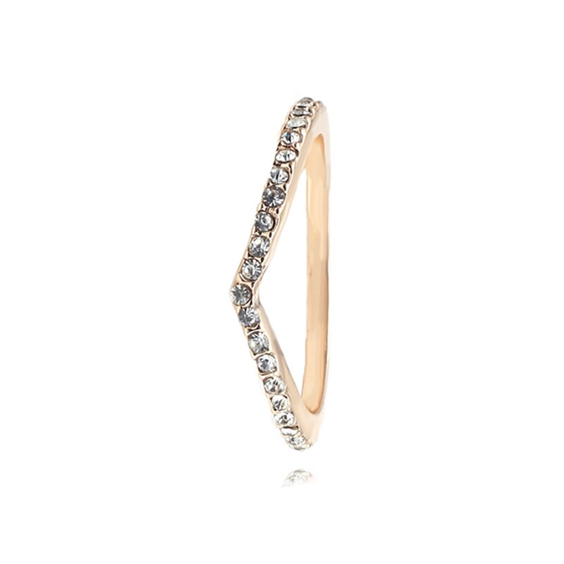 BAOPON Hochzeit Bands Ewigkeit Ring Mit Zirkonia Für Frauen CZ Kristall Versprechen Engagement Ring Schmuck: 9 / goldfarben