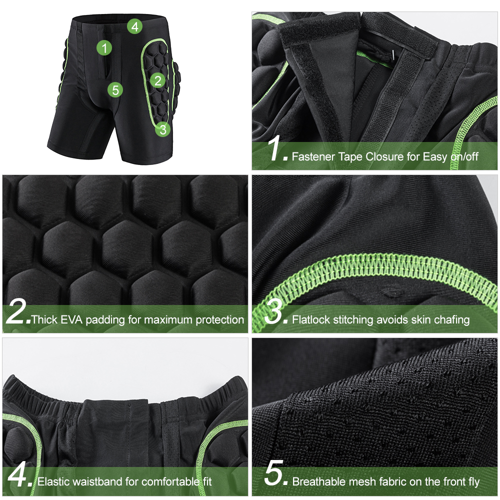 Shorts de Protection des hanches et des fesses pour hommes, Shorts de ski rembourrés, pour le sport, le snowboard, l'équitation