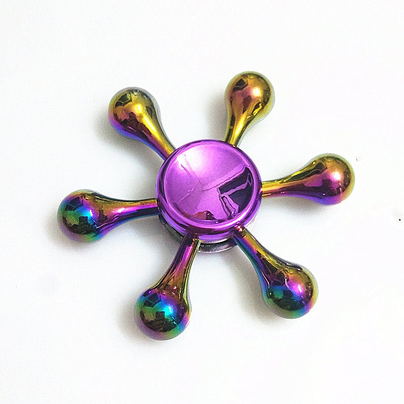 076 Fidget Spinner Metal Rainbow Dragon Hand Finger Spinners Autism ADHD Focus Anxiety Relief Stress