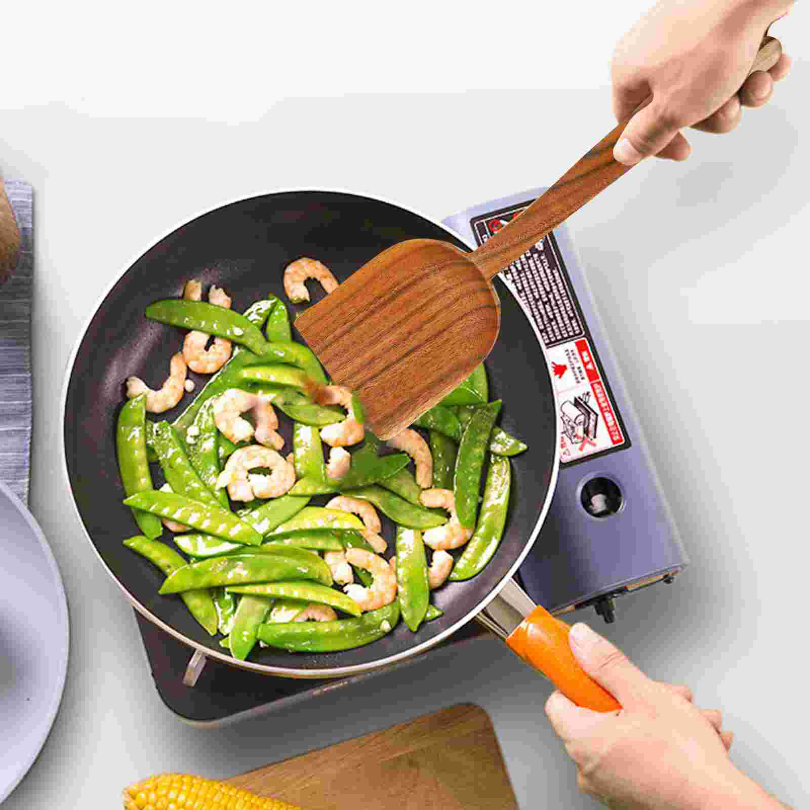 Wooden Kitchen Spoon Wood Soup Ladle Long Handle Spoon Wooden Flatware Utensil