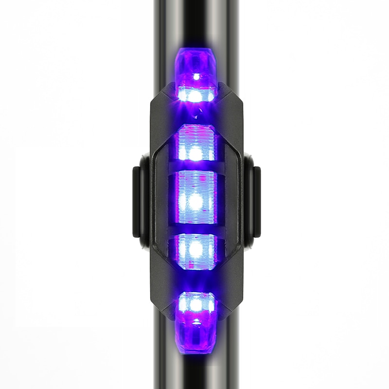 Waterdichte 5 Led Mtb Fiets Fiets Achterlicht Lamp Usb Opladen Veiligheid Fiets Licht Oplaadbare Led Achterlicht