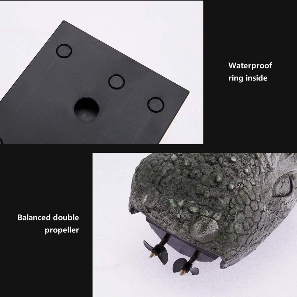 Simulation 2.4G Remote Control Crocodile Boat Crocodile Boat Waterproof Rechargeable Floating Toy For Garden Pond Pool