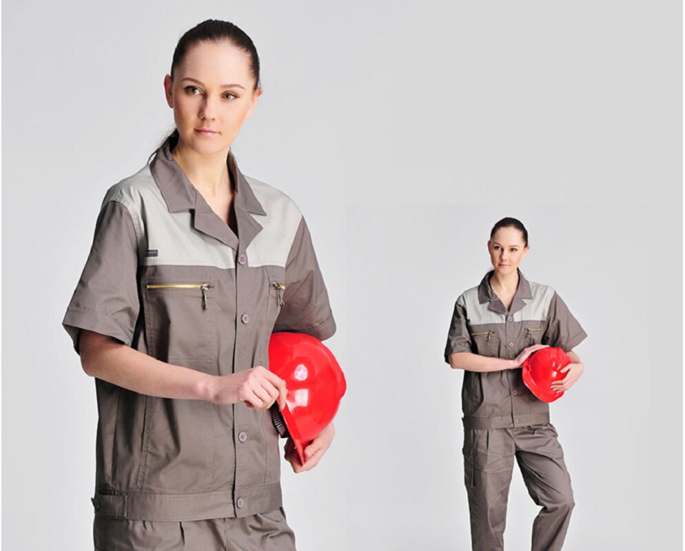 Men work clothes set Wear-resistant coveralls port... – Grandado