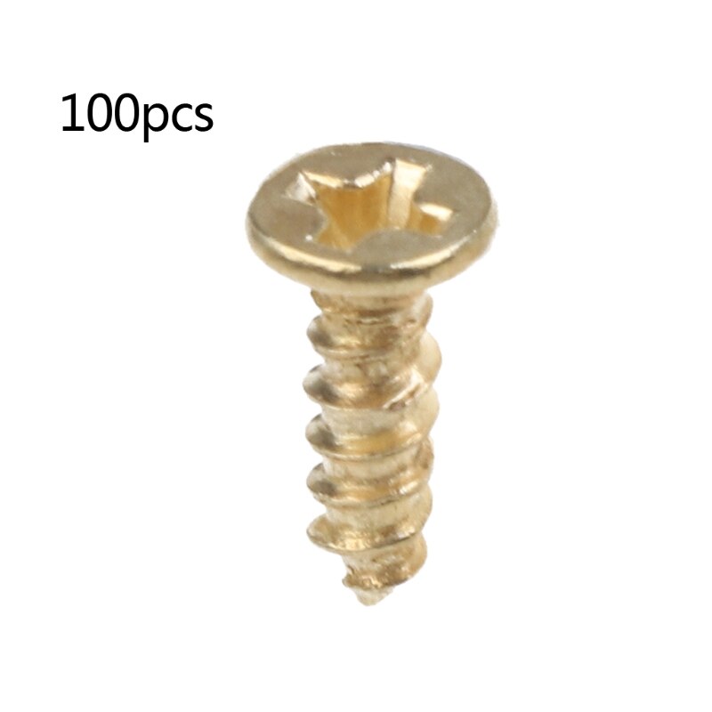100 stuks gouden kleine d-ring schilderijhangers met schroeven, driehoekige ringhangers: Schroeven