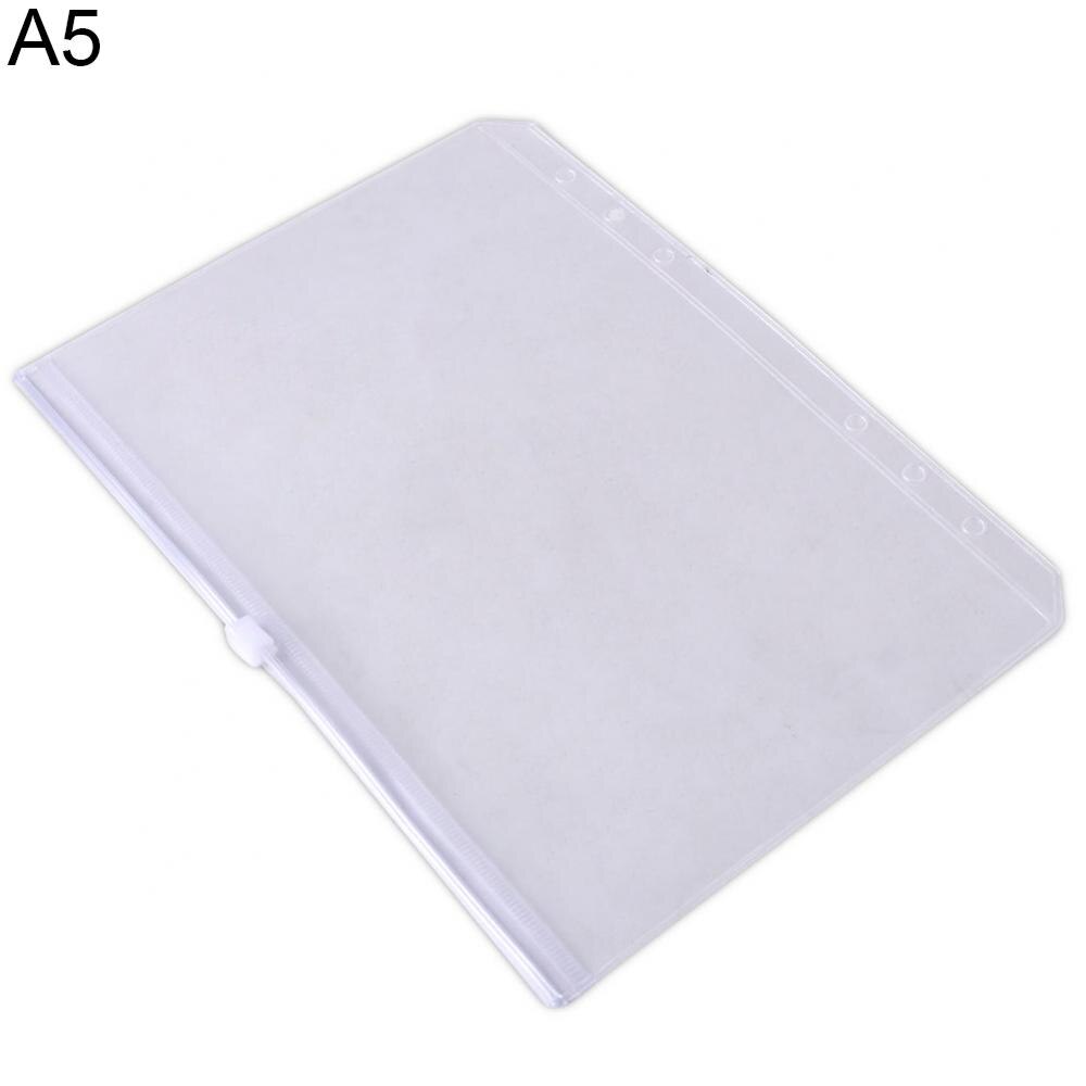 A5/A6/A7 Zippered Lock Envelope Document File Bag Transparent Pocket Organizer: A5