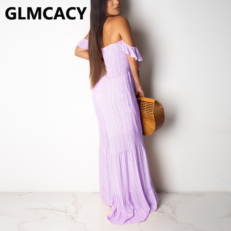 Vrouwen Off Shoulder Franje Zoom Jumpsuits Elegante Wijde Pijpen Losse Overalls Jumpsuits