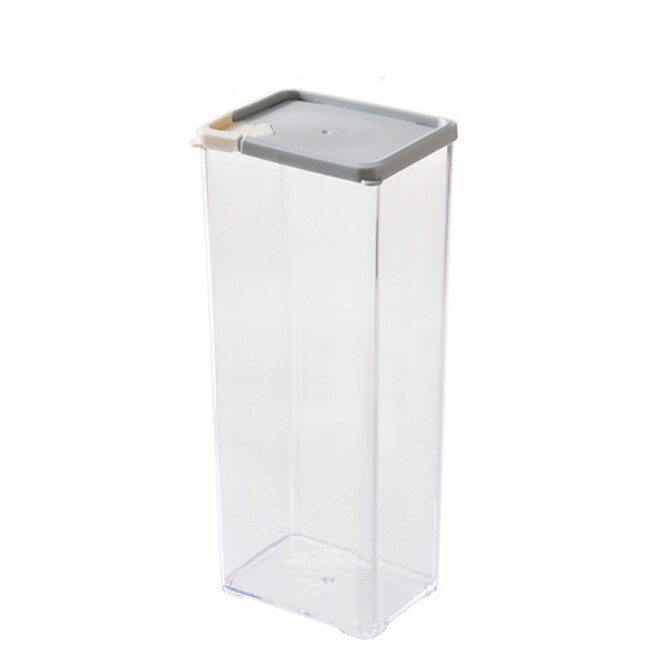 Transparent large-capacity storage tank household kitchen food storage box square stack of grains and grains sealed cans ZP32516: 1620ML