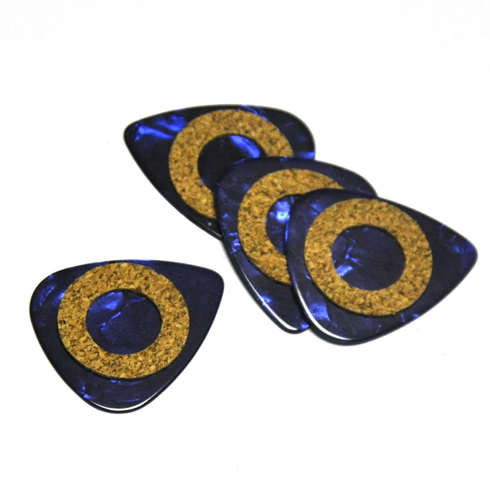 Lot  of 50 stk blue pearl celluloid gitarplukk 0.71mm 0.96mm m/ putering