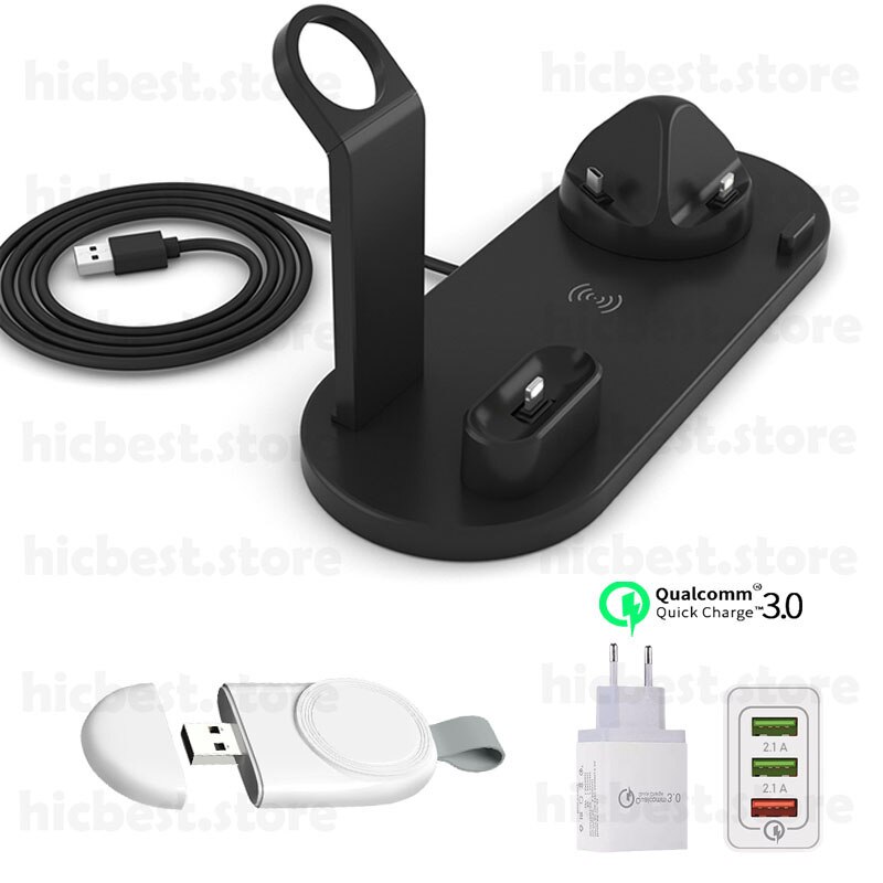 3 w 1 bezprzewodowa ładowarka indukcyjna stojak na iPhone X XS Max XR 8 Airpods Apple Watch 2 w 1 stacja dokująca stacja dokująca 3w1: Option 14