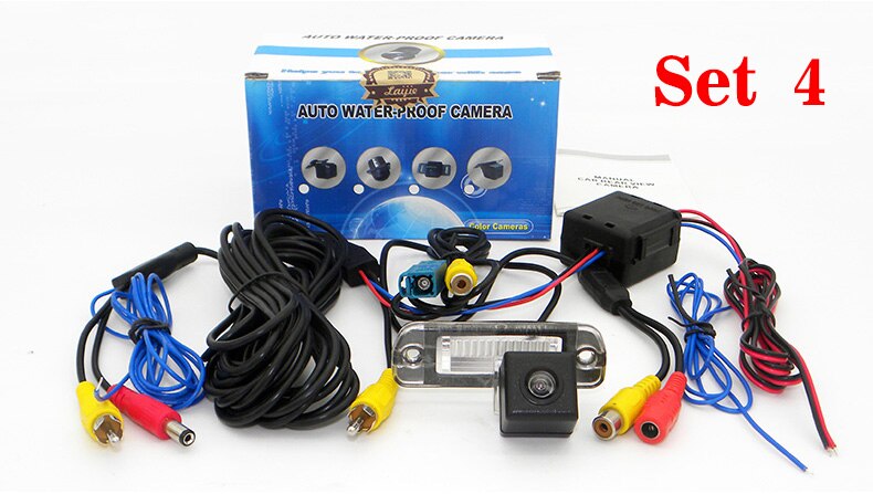 Auto Achteruitkijk Camera Voor Mercedes Benz M Klasse W164 ML 2005 ~ /HD Met Power Relais & Adapter kabel Auto Backup Reverse Camera: Set 4