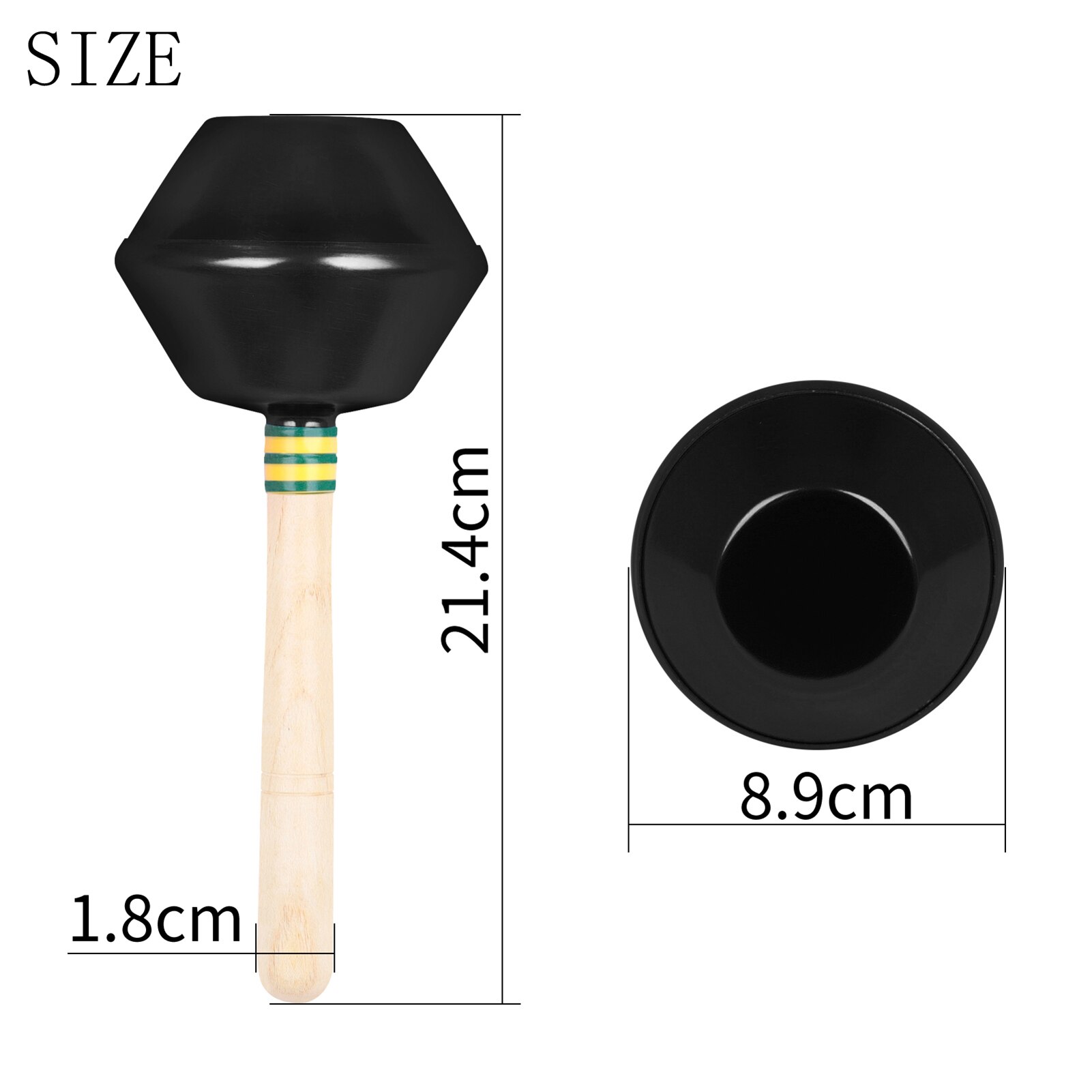 Maracas de percusión, par de agitadores de Maracas, sonajeros, martillo de arena, instrumento Musical Orff con cabeza de martillo de aluminio y mango de madera