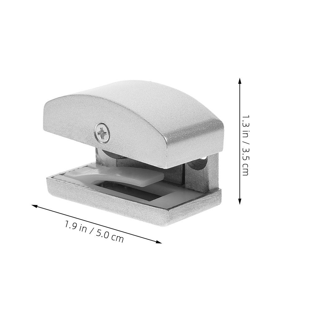 2 Pcs Glass Guide Shower Door Bottom Guide Sliding Door Stopper Aluminum Alloy Bumper Track Guides For Doors Anti Swing Function