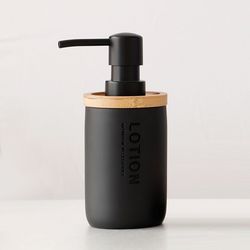 Ensemble d'accessoires de salle de bain 4 pièces, outils de lavage, porte-brosses à dents, porte-dentifrice, boîte distributrice de savon liquide, bouteille à pompe, ensemble de lavage: Lotion Dispenser B