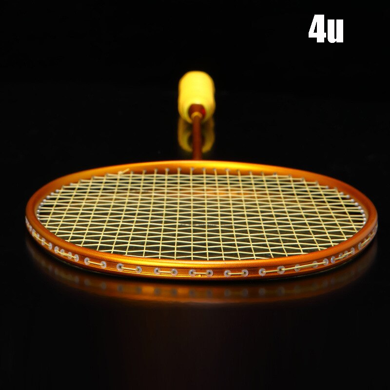 4U/5U Professionele Carbon Geïntegreerde Badminton Racket Ultra Licht Multicolor Enkele Shuttle Racket Voor Game Training -40: Gold 4U