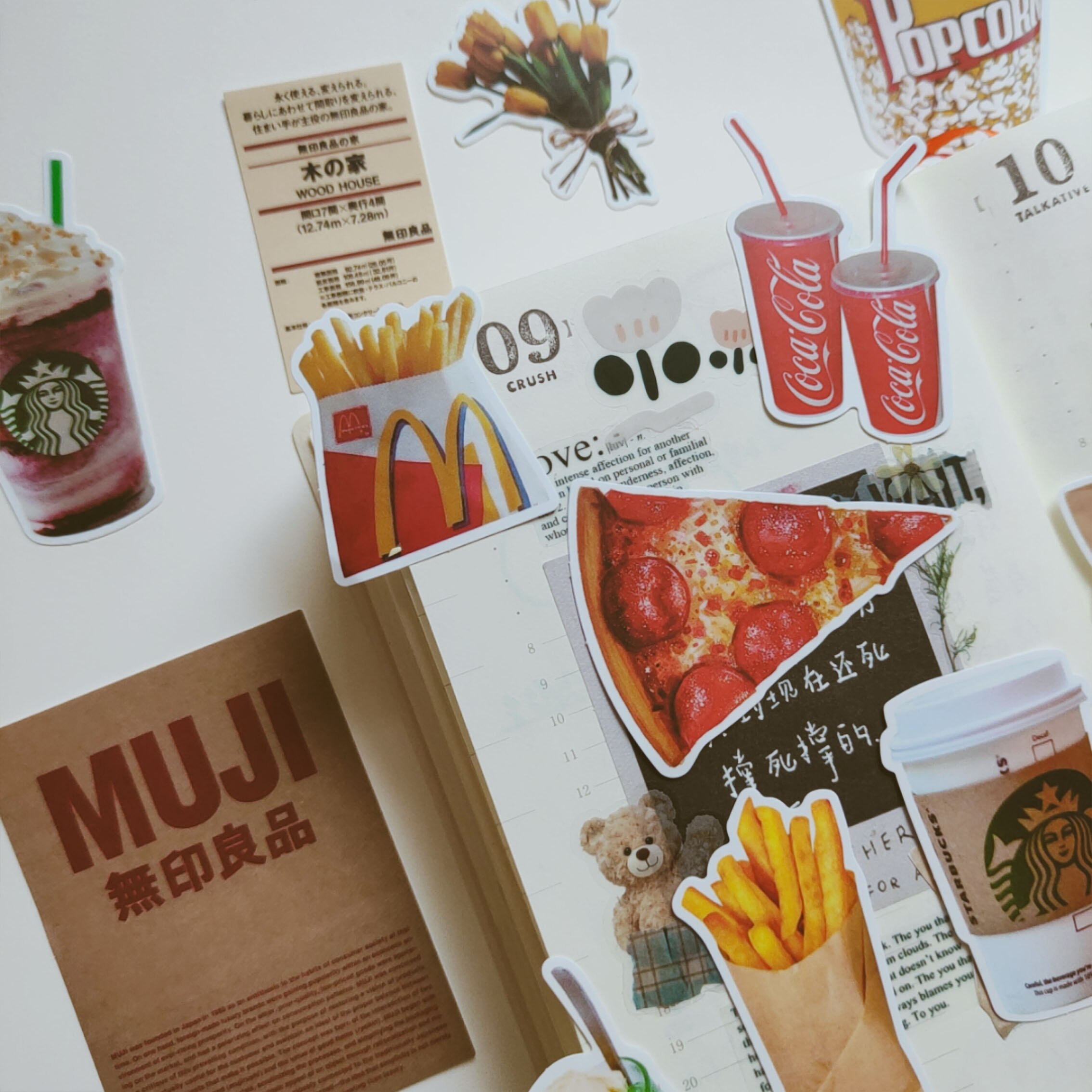 Fast Pizza Food Stickers DIY Scrapbooking Album Diary Mobile Phone Computer Happy Planner Decoration Seal Stickers