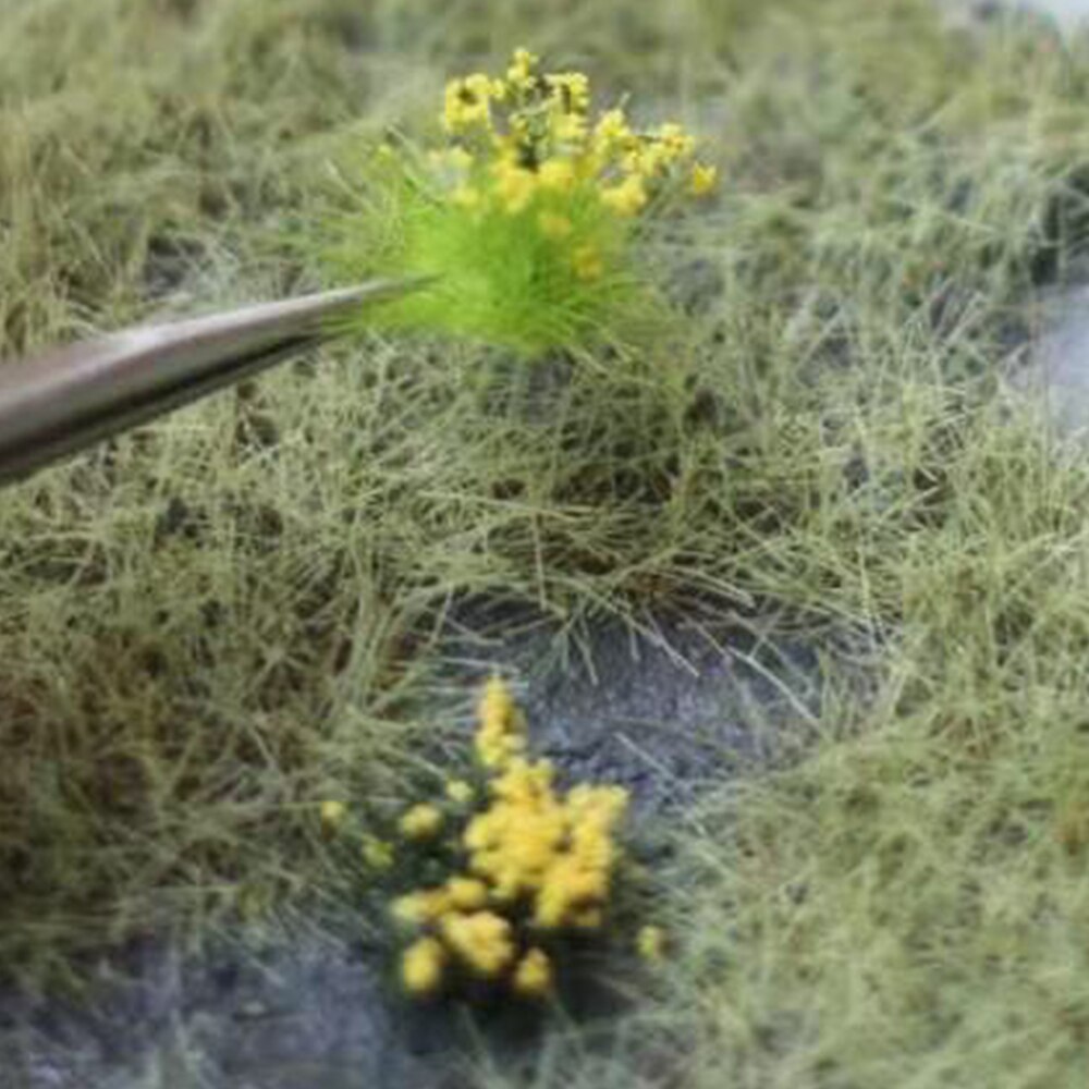 Blomstertufter miniatureblomst til model jernbane sceneri sandbord model wargaming