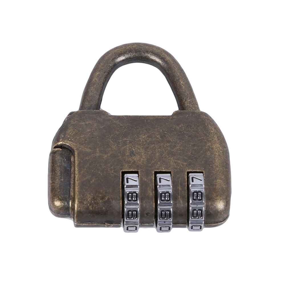 Vintage lille adgangskode låse antik kinesisk gammel stil smykker brystkasse kode zink legering adgangskode lås hængelås: Default Title
