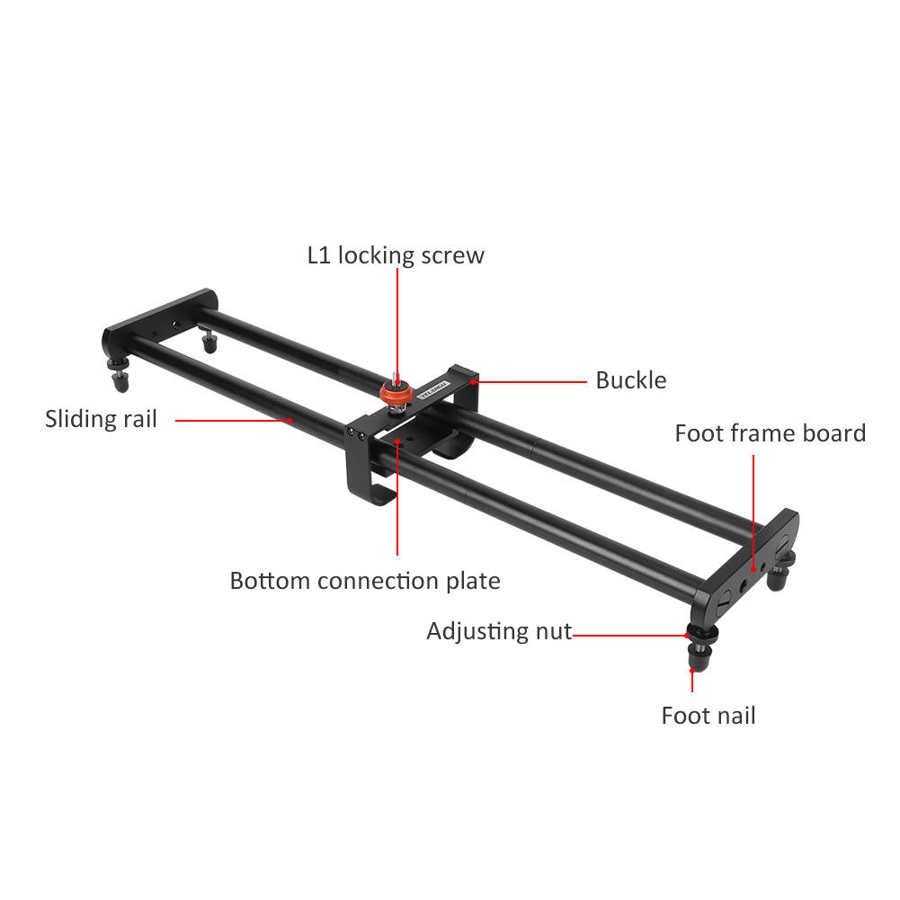 YELANGU Camera Slider Dolly Rail Video Stabilizer for L4X Electric Car Slider for SLR Camera Phone VLOG Video Shooting