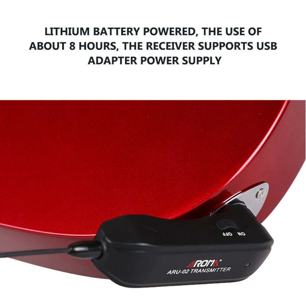 Aroma ARU-02 Bass Guitar Wireless System Zender Ontvanger Oplaadbare Muzikale Bas Gitaren Draadloze Andere Zender