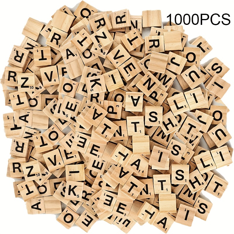 Gam Letras Azulejos de letras de madera, letras Scrabble para... – Grandado