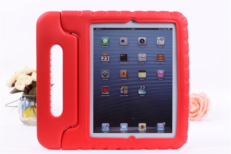 Für Apple iPad Mini 1 2 3 4 5 EVA Schaum Stoßfest Fall für iPad Mini4 Mini5 Coque Kinder Kinder griff Stehen Schutzhülle: Rot / For Ipad Mini 1 2 3