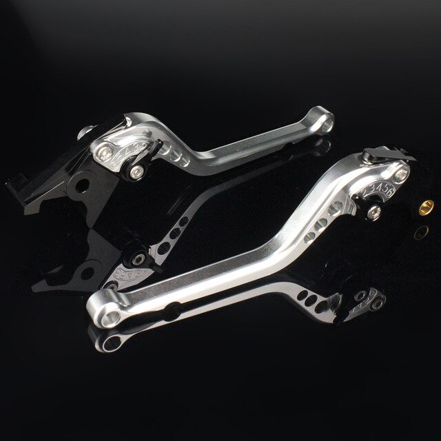 Motorsykkel brems kløtsj spak til kawasaki klr 250 klr 650 klr 650 1991-2007 1992 1993 1994 1995 1996 justerbar motorsykkel spak: Langt sølv