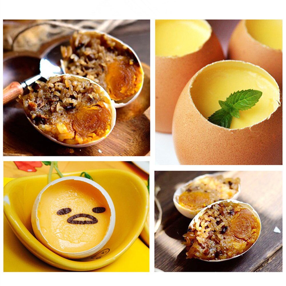 Stainless Steel Egg Topper Cutter Shell Opener Boiled Raw Egg Open Scissors Tool