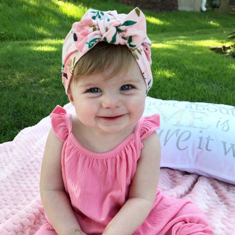 6 colori cappello da bambino grande Bowknot cappello da bambina turbante nodo testa avvolge bambino bambini cofano berretto neonato fotografia puntelli Dropshipping