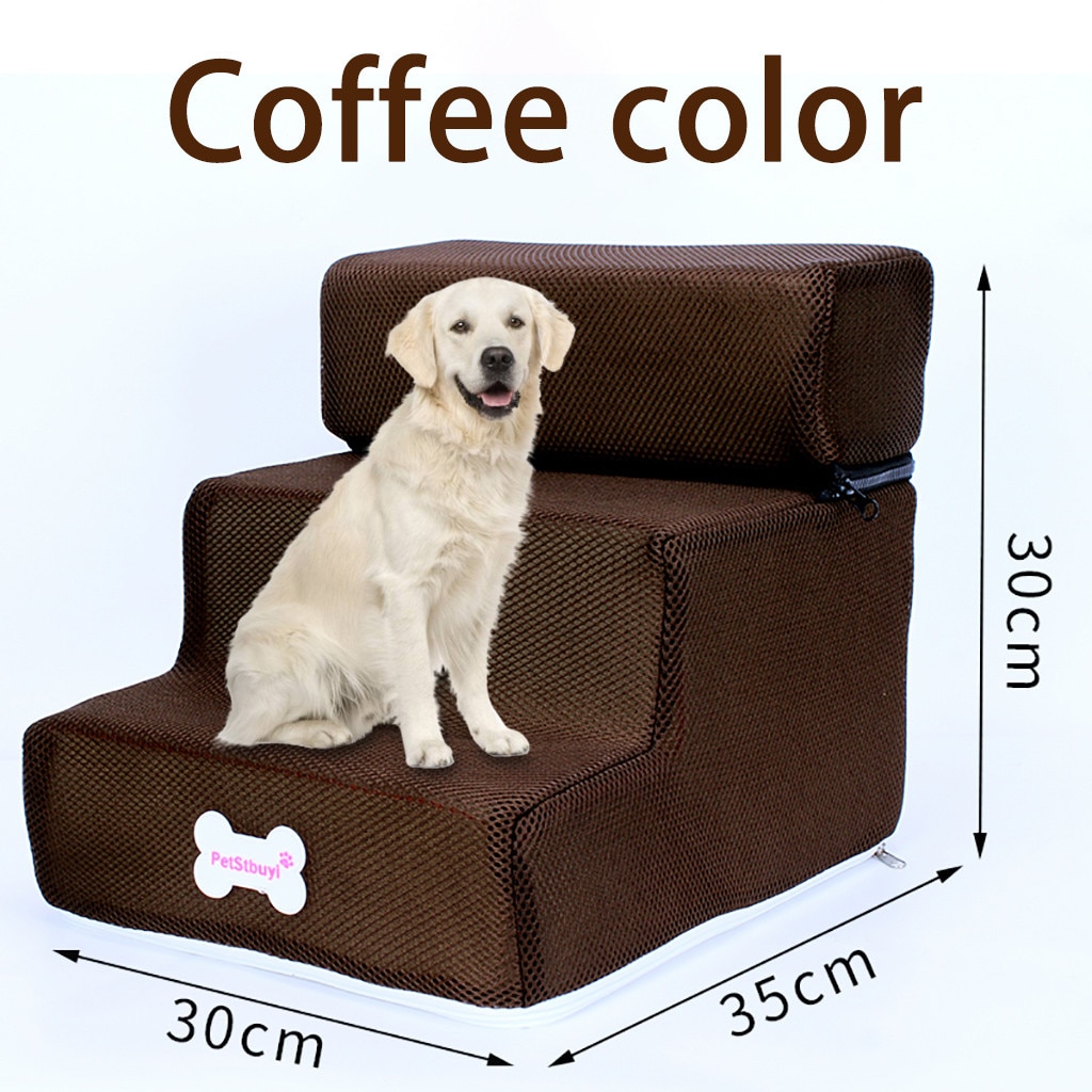 Hond Trappen Huisdier 3 Stappen Trap Voor Kleine Hond Kat Hond Huis Huisdier Oprit Ladder Anti-Slip Opvouwbare Honden bed Trappen Dierbenodigdheden