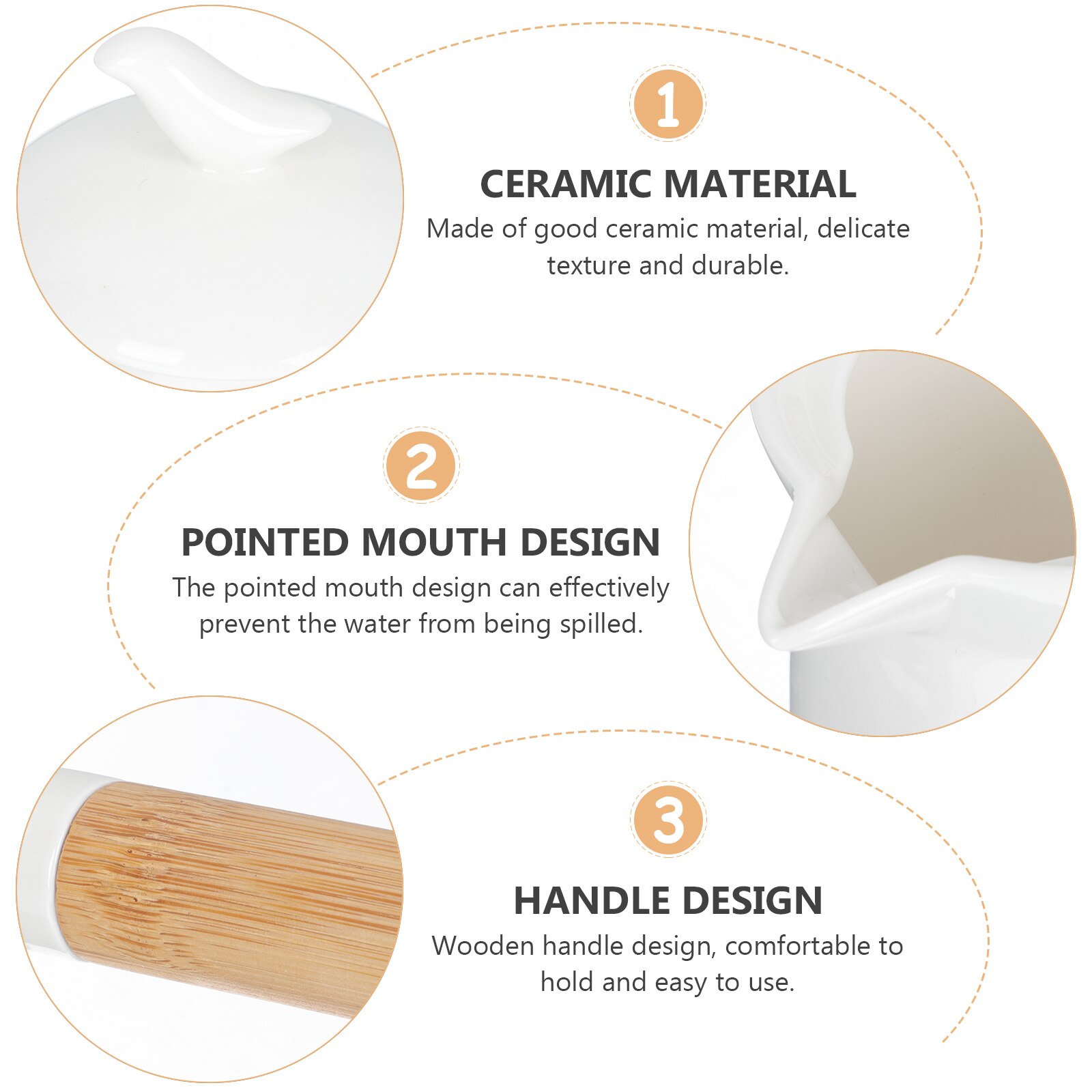 Household Tea Making Pot Coffee Shop Holder Japanese Style Coffee Pot (White)