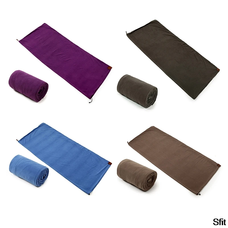 Saco de dormir portátil ultraligero de forro polar - Forro cálido para acampar y viajar al aire libre - Accesorios deportivos