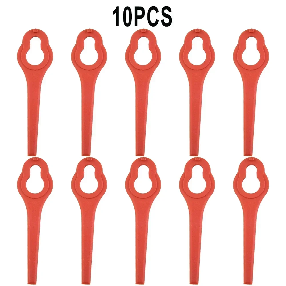 10pcs Lawn Mower Blades For FOR Aldi Ferrex FAR 20-1 20V/40V Cordless String Trimmer Replacement Accessories Garden Tools Parts: Beige