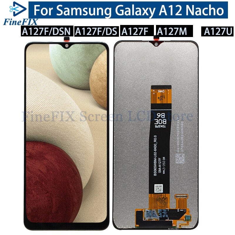 Per Samsung Galaxy A12 SM-A125F LCD con cornice Display Touch Screen Digitizer Assembly sostituire per Samsung A12 lcd 10 A127: A127 LCD no frame