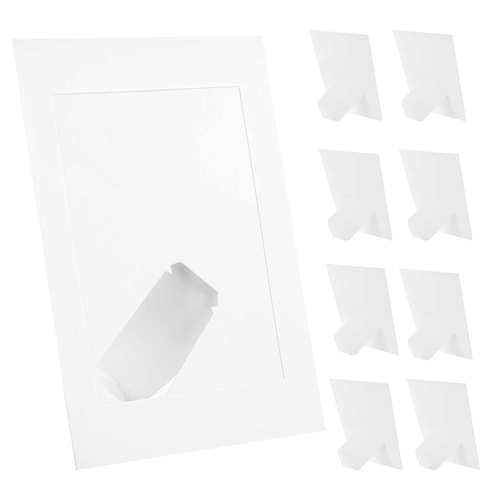 10 Pcs Diy Picture Frame Photo Frames Blank Paper Home Decor Tabletop Display Frames Bedroom Living Room: Other / WHITE