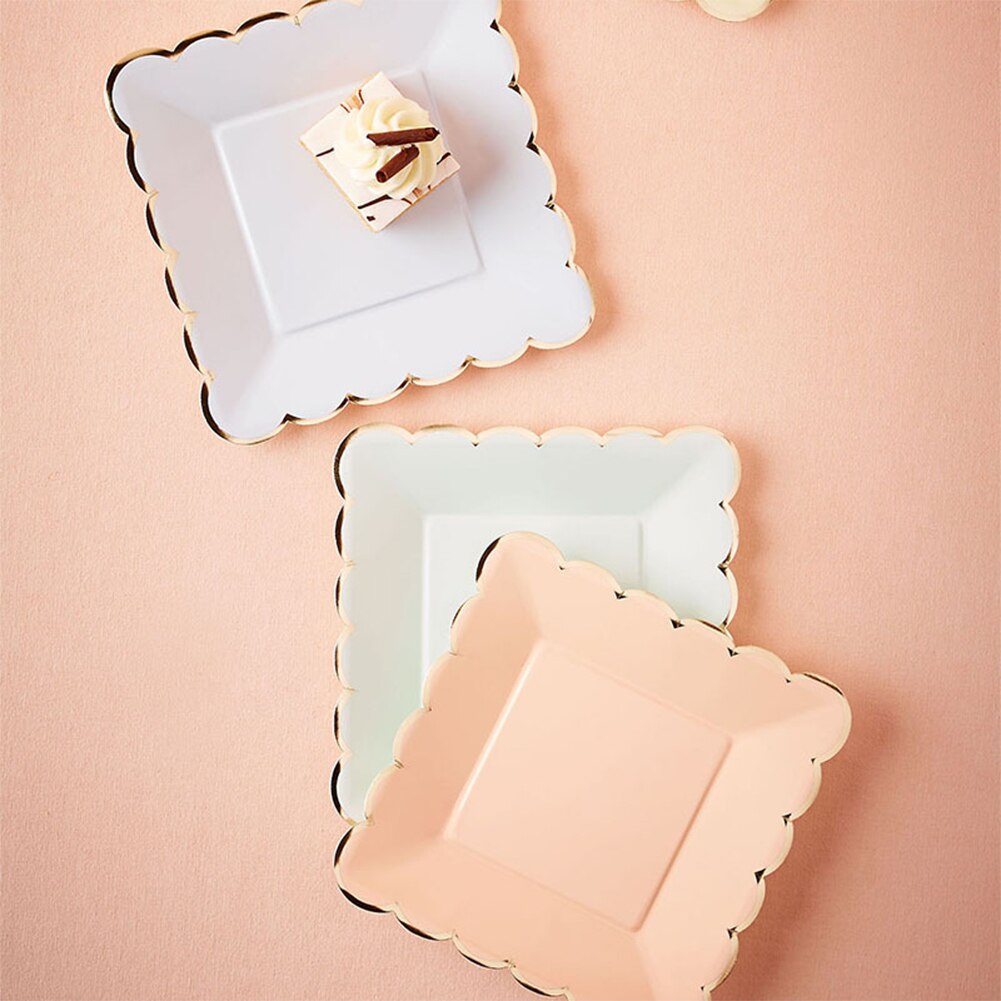 Event Disposable Plate Set Cups Dessert Dinner Tableware Holidays Paper Wedding Party Birthday With Napkin Dinning Room Home