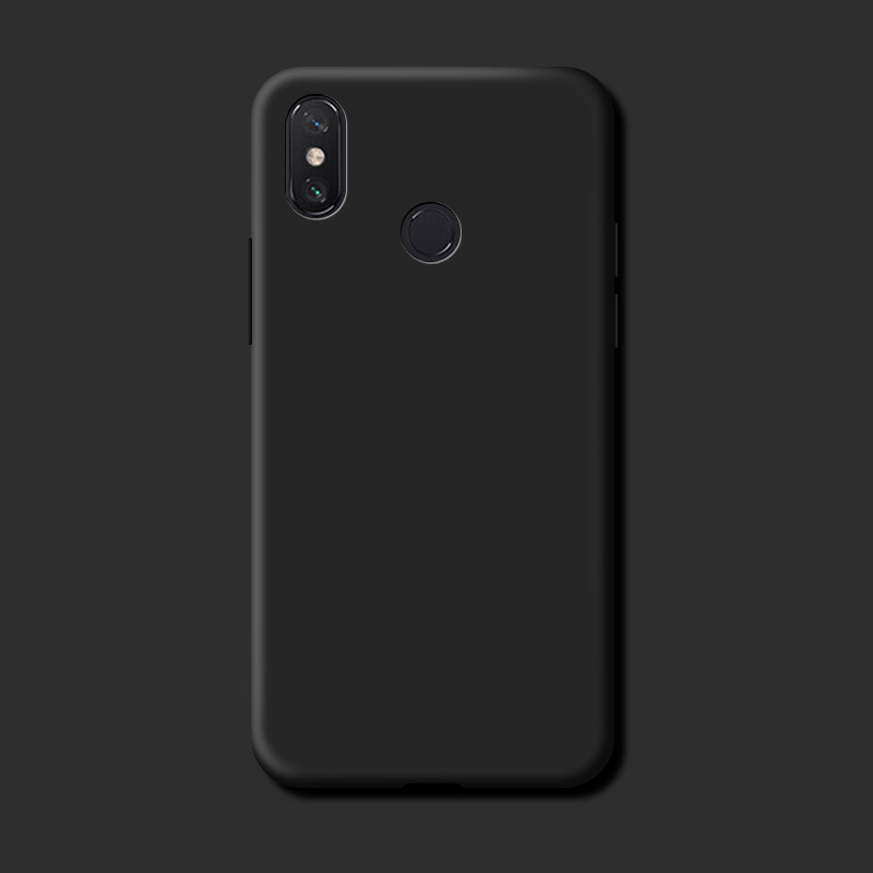 Coque Xiaomi Max 3 Xiaomi Mi MAX 3 6.9 pouces, étui transparent en TPU et mat pour Xiaomi Max3, coque arrière en Silicone: Black