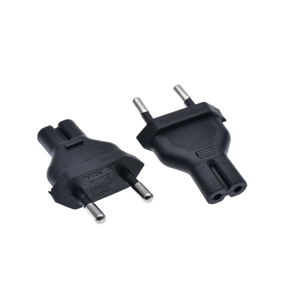 Prise de conversion ue vers IEC320 C7, adaptateur ca 2 broches vers IEC 320 C7