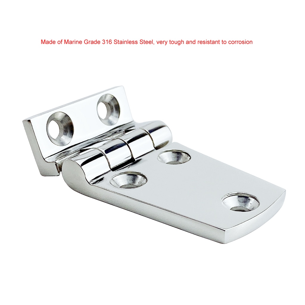 316 Stainless Steel Flush Door Hatch Compartment Folding Bending Hinge Deck Hinge Door Strap Butt Hinge Boat Marine Accessories