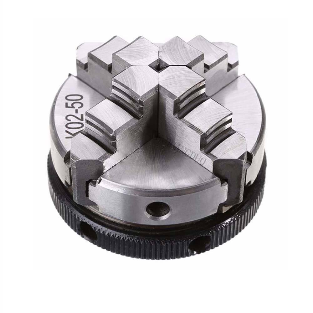 Lathe Chuck 50mm Mini 4 Jaw Reversible Self-Centering Thread Mount Lathe Chuck K02-50 +Chuck connecting rod