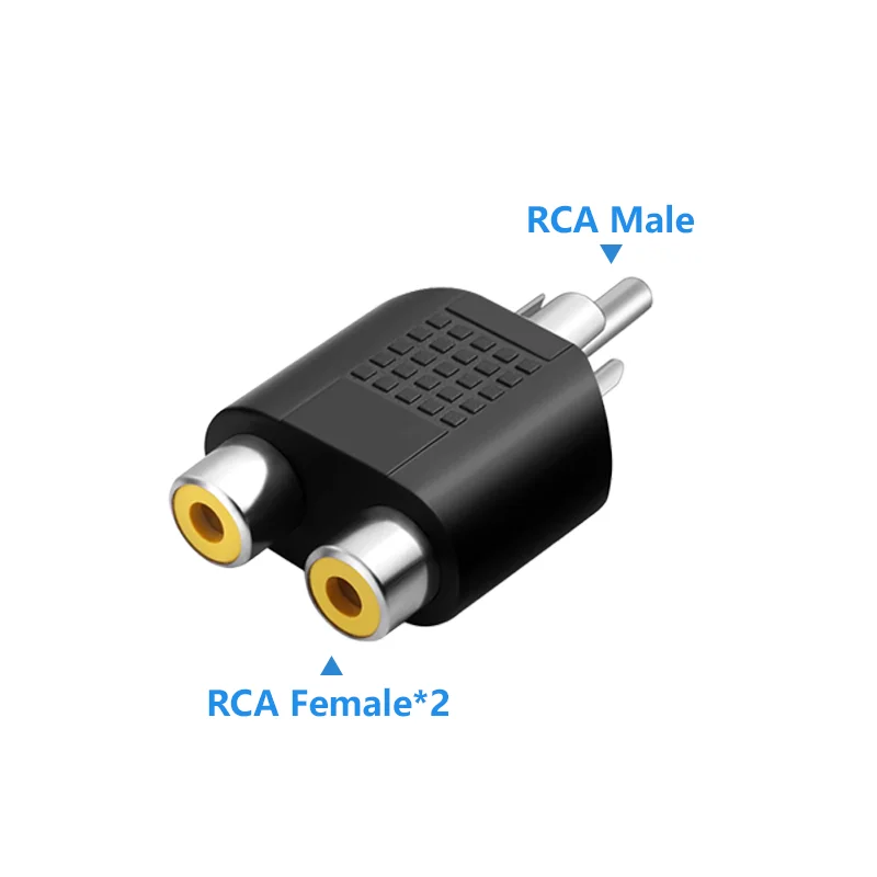 RCA Female Socket Turn 3.5MM Stereo Plug Audio Adapter 6.3MM Stereo Plug To RCA Socket 2 in 1 Stereo Connector ﻿: Gold / 5-9Pcs