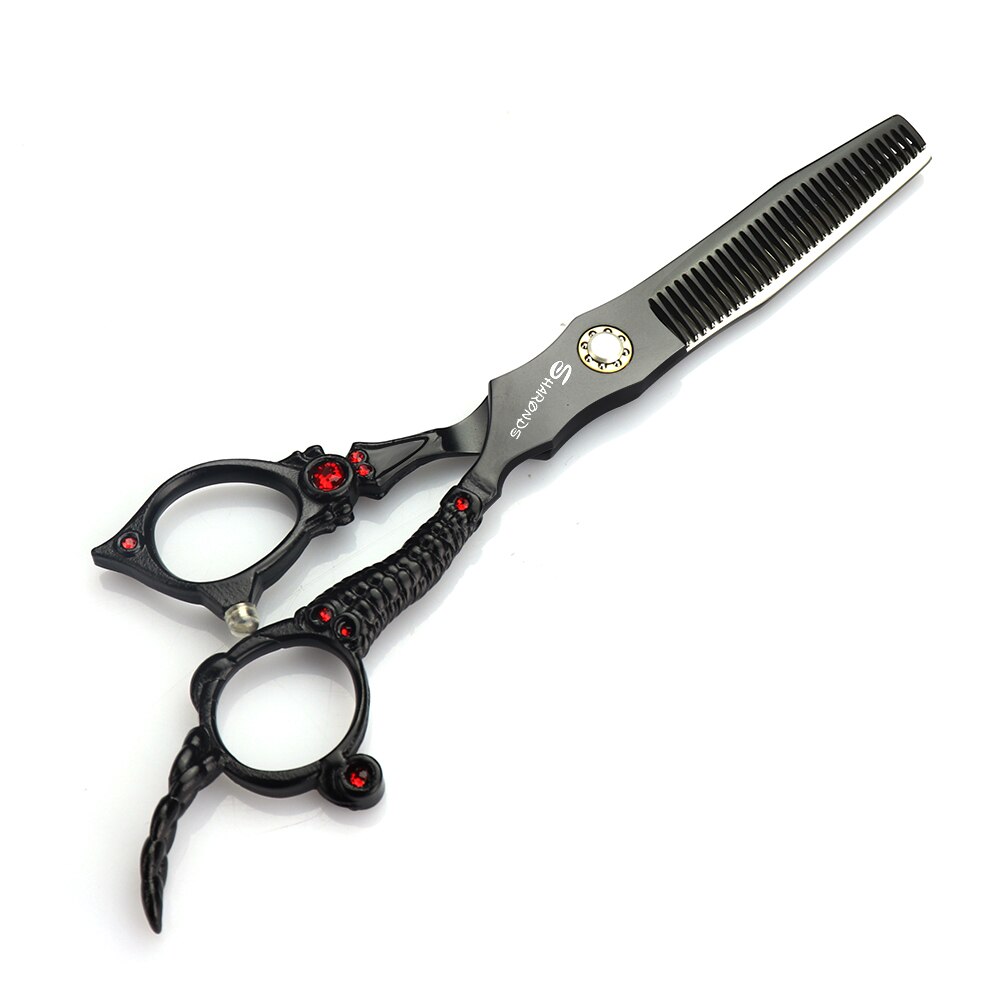 Sharonds-ciseaux de coiffure professionnels japonais 440c 6 pouces appartenant au coiffeur