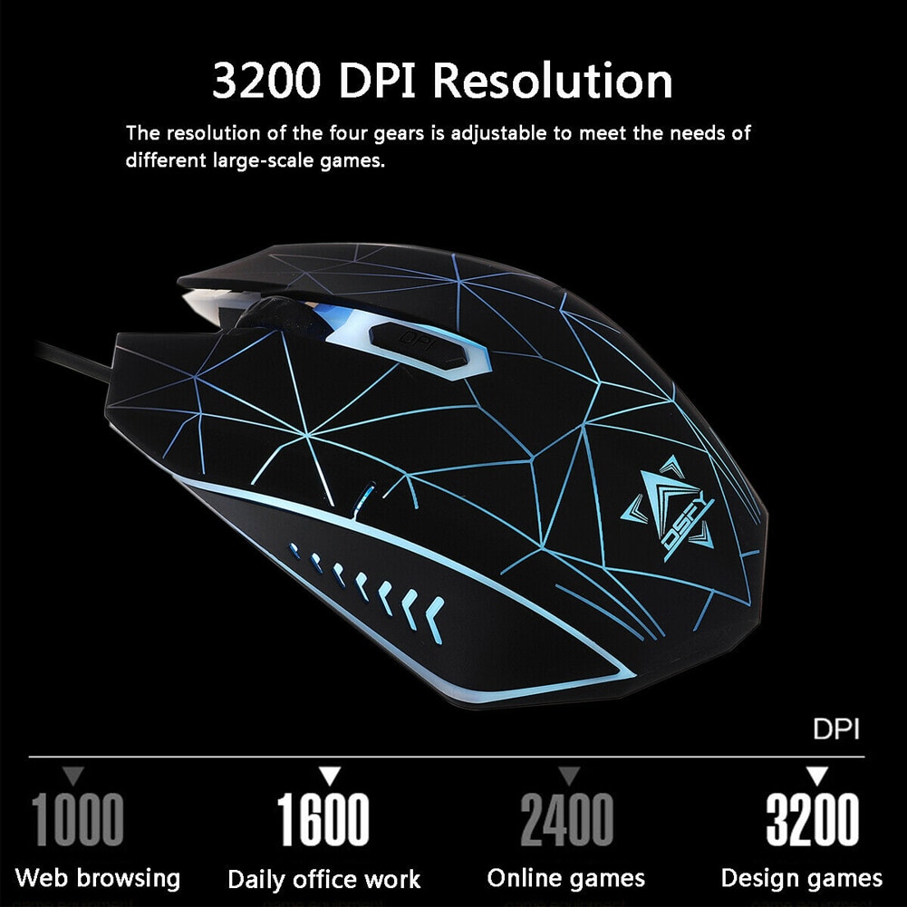 4pcs K59 Illuminated Gaming Mouse Keyboard Pad Headset Mechanical Wired USB Keyboard Set Computer Desktop Backlight Headset